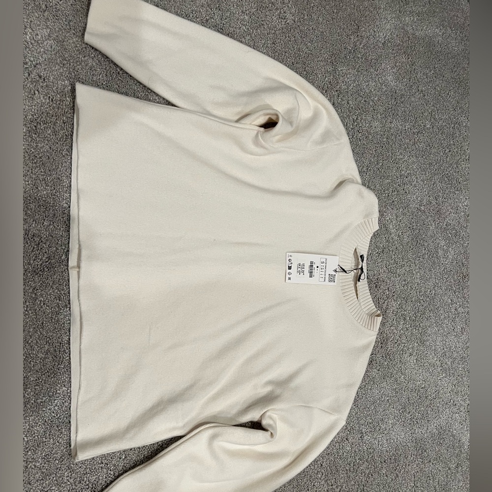 Zara Cream Sweater and Skirt set